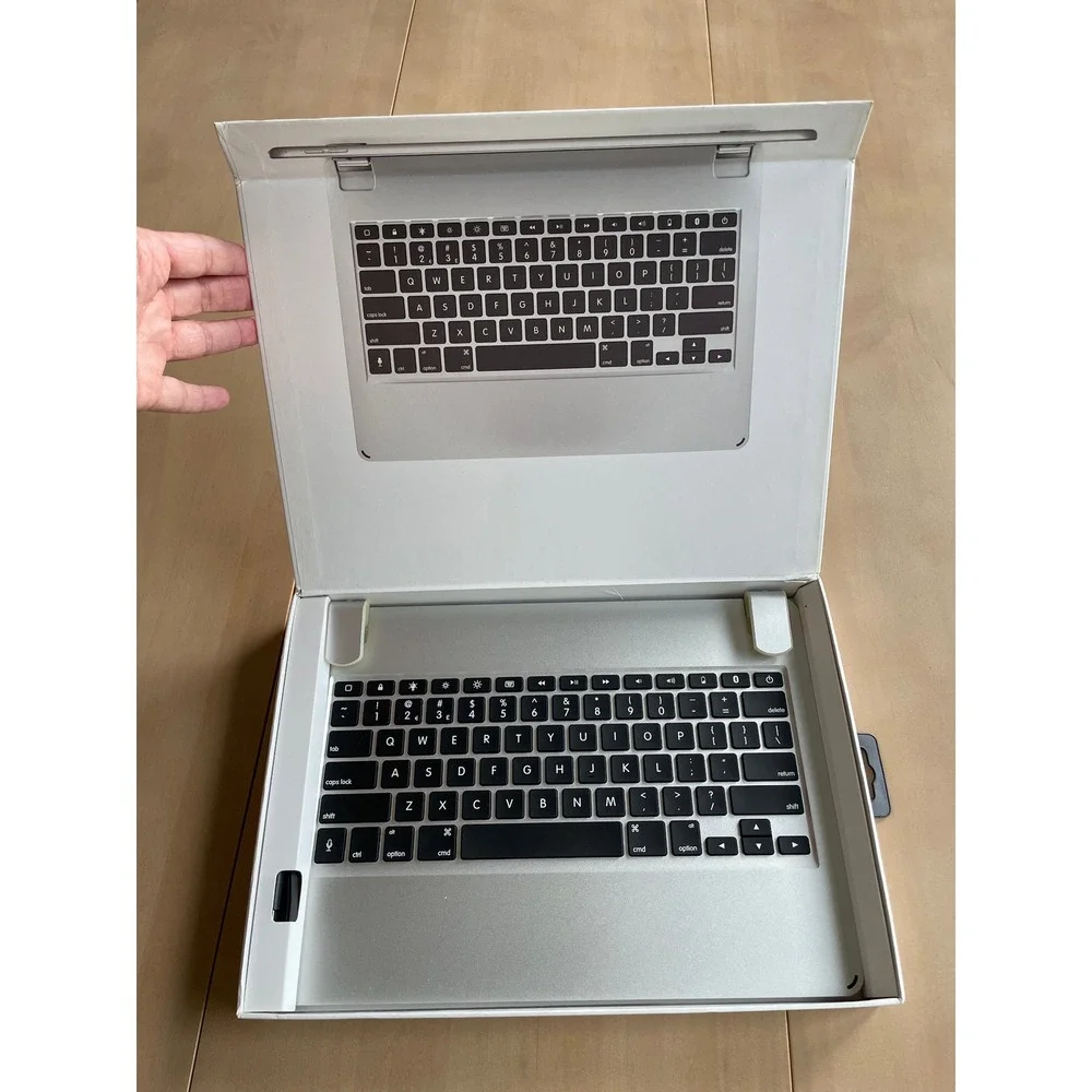 Brydge 12.9 Bluetooth Keyboard Aluminum for iPad Pro 12.9 1st 2nd Gen Silver